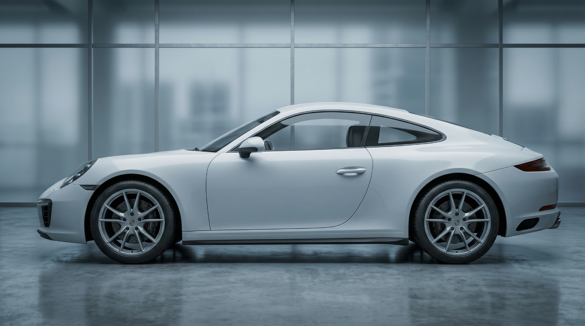 Ren, skinnende og polert Porsche med dypglans etter profesjonell bilvask og polering hos Horten Bilpleie